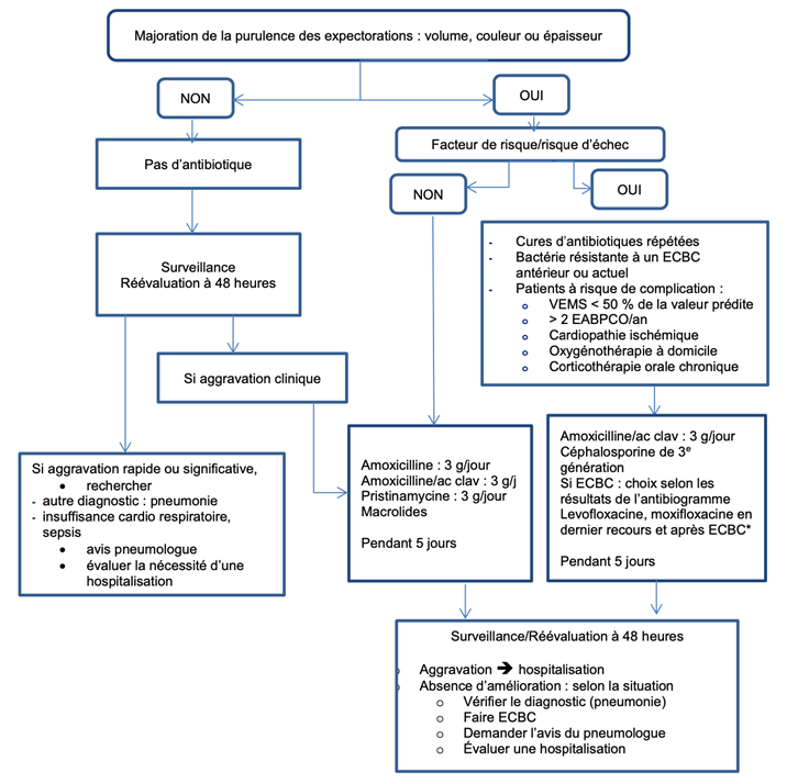 Figure 2. Stratégie antibiotique en ville en cas d'exacerbation de BPCO